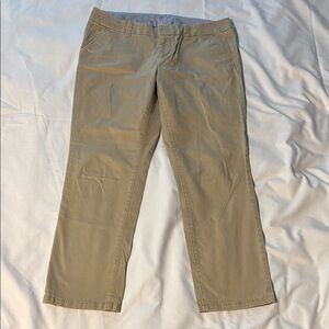 STYLUS Tan Ankle Cropped Pants Cotton Blend